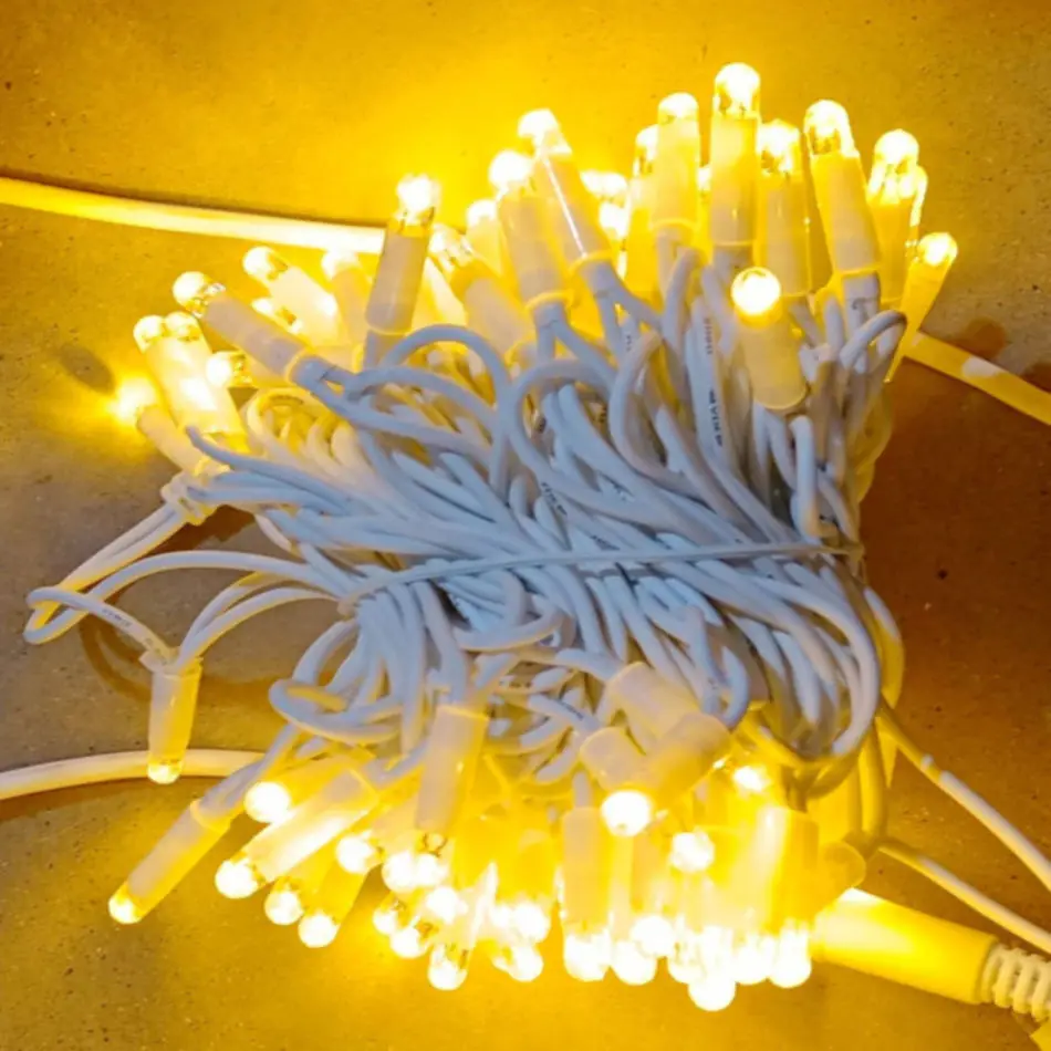 Hot Sale Outdoor IP65 waterproof rubber cable led string light for christmas decoration