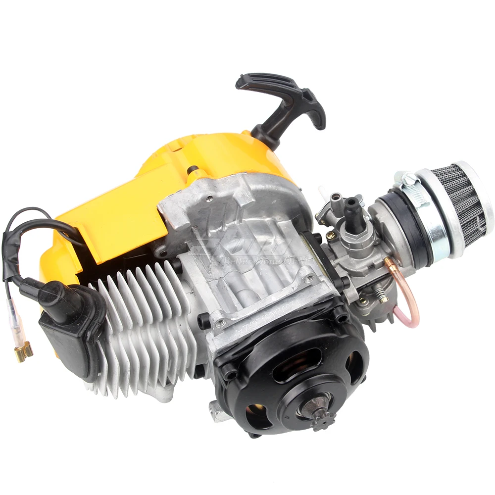 49cc 2 нажимом запуска двигателя для мотоцикл мини грязь Pocket Bike ATV Quad 25H
