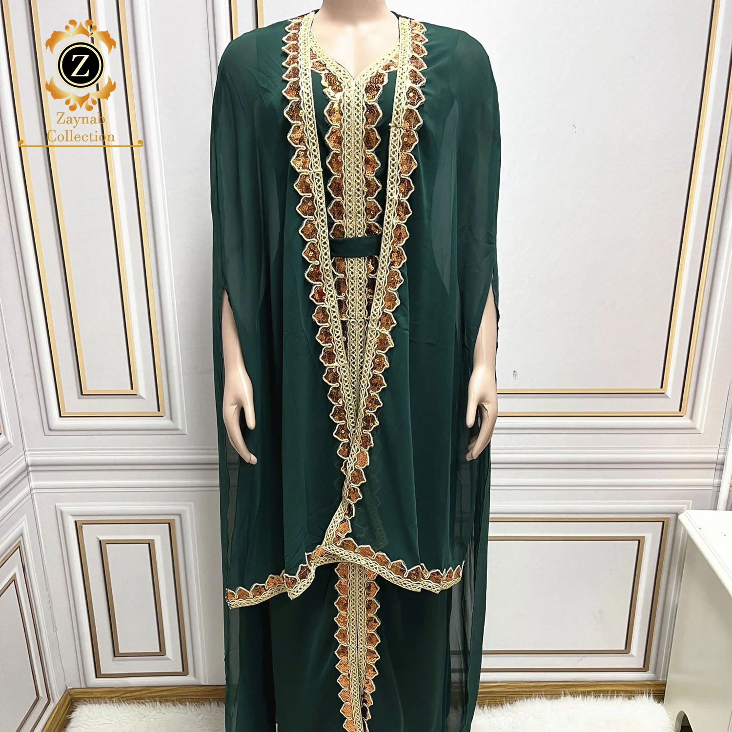 Zaynab Luxury Abaya Wholesale Dubai Black Abayas Saudi Arabia Designs Women Muslim Dress Turkey Jalabiya Jalabiya Evening Dress