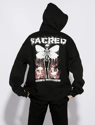 New Design Fashion Men Rock Hoodies Hip Hop Punk Rock Streetwear Custom Bape Anime Hoodie for men