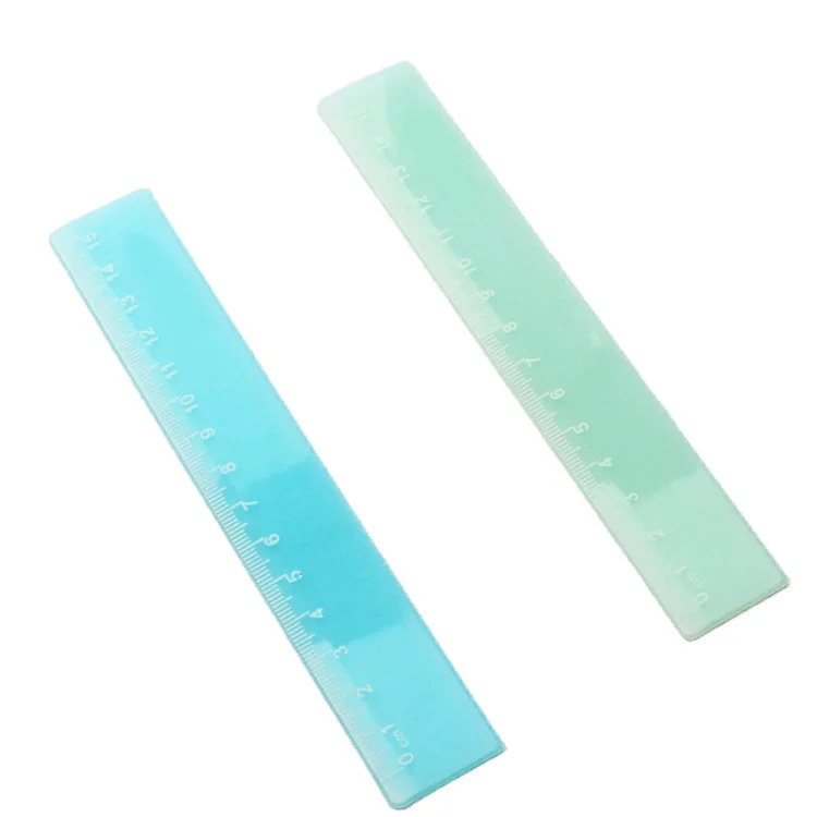 factory price cute colourful jelly color 15cm straight ruler