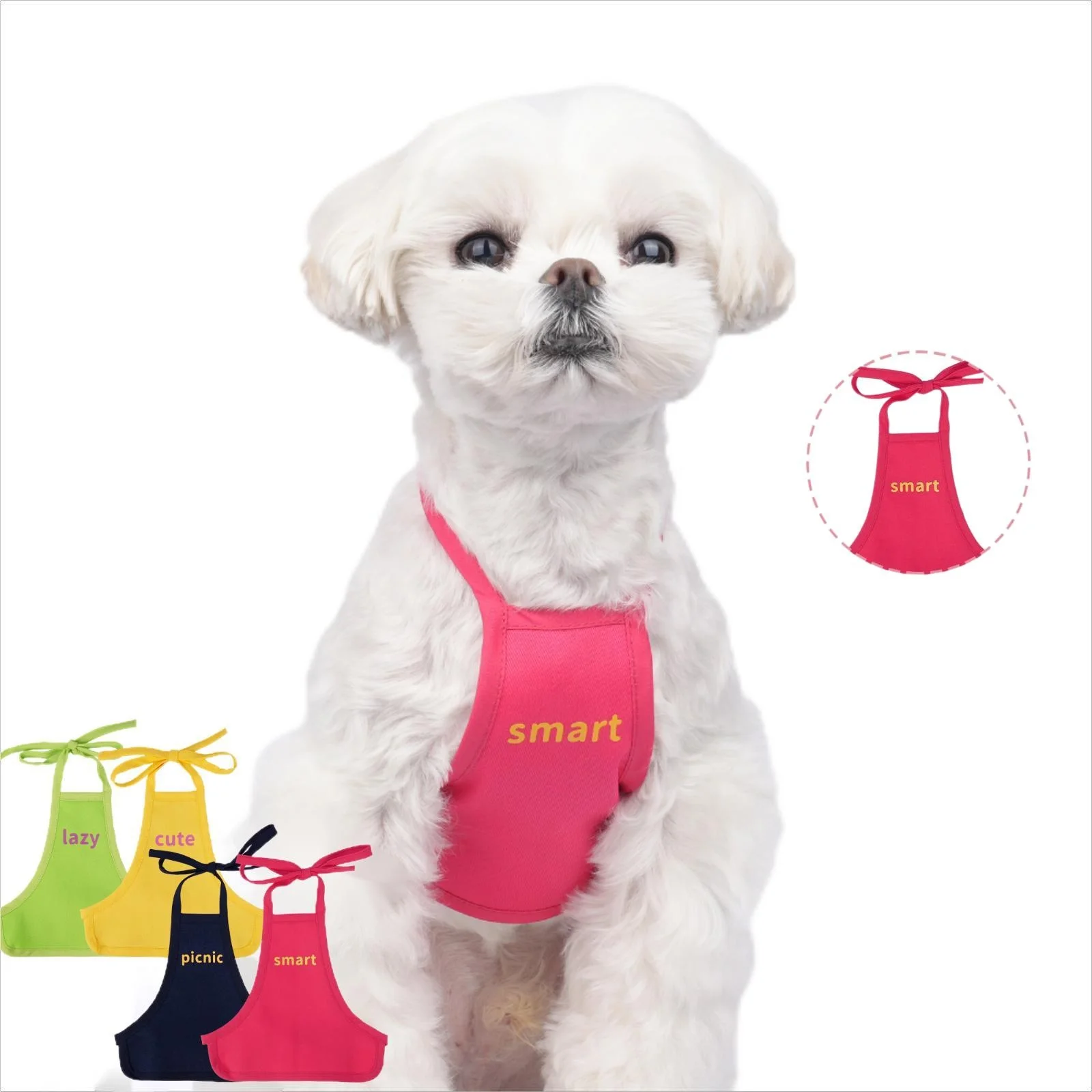Summer Cotton Pet Bellyband Solid Color Apron Anti-cold Protection Belly Anti-dirty Dog Fashion Clothes