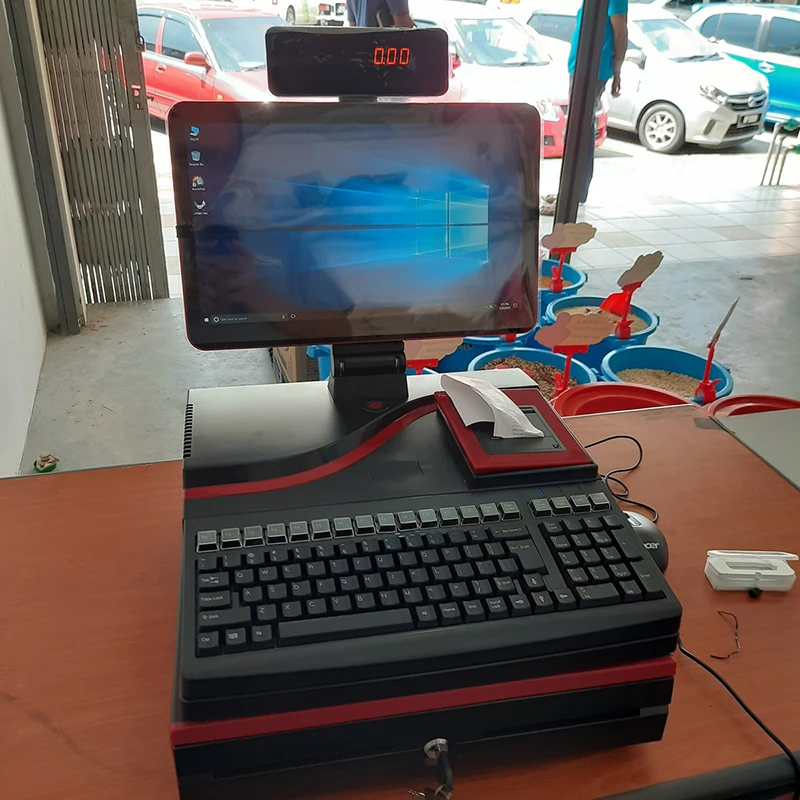 Усовершенствованный сенсорный POS-терминал со встроенным принтером чеков Bluetooth и Wi-Fi кассовый аппарат