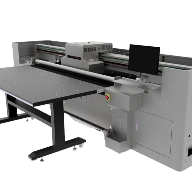 1.8m 3.2m UV Printer Large Format On Wood Roll To Roll Digital Leather Shoes Bag Canvas Tyvek Printing Machine UV Hybrid Printer