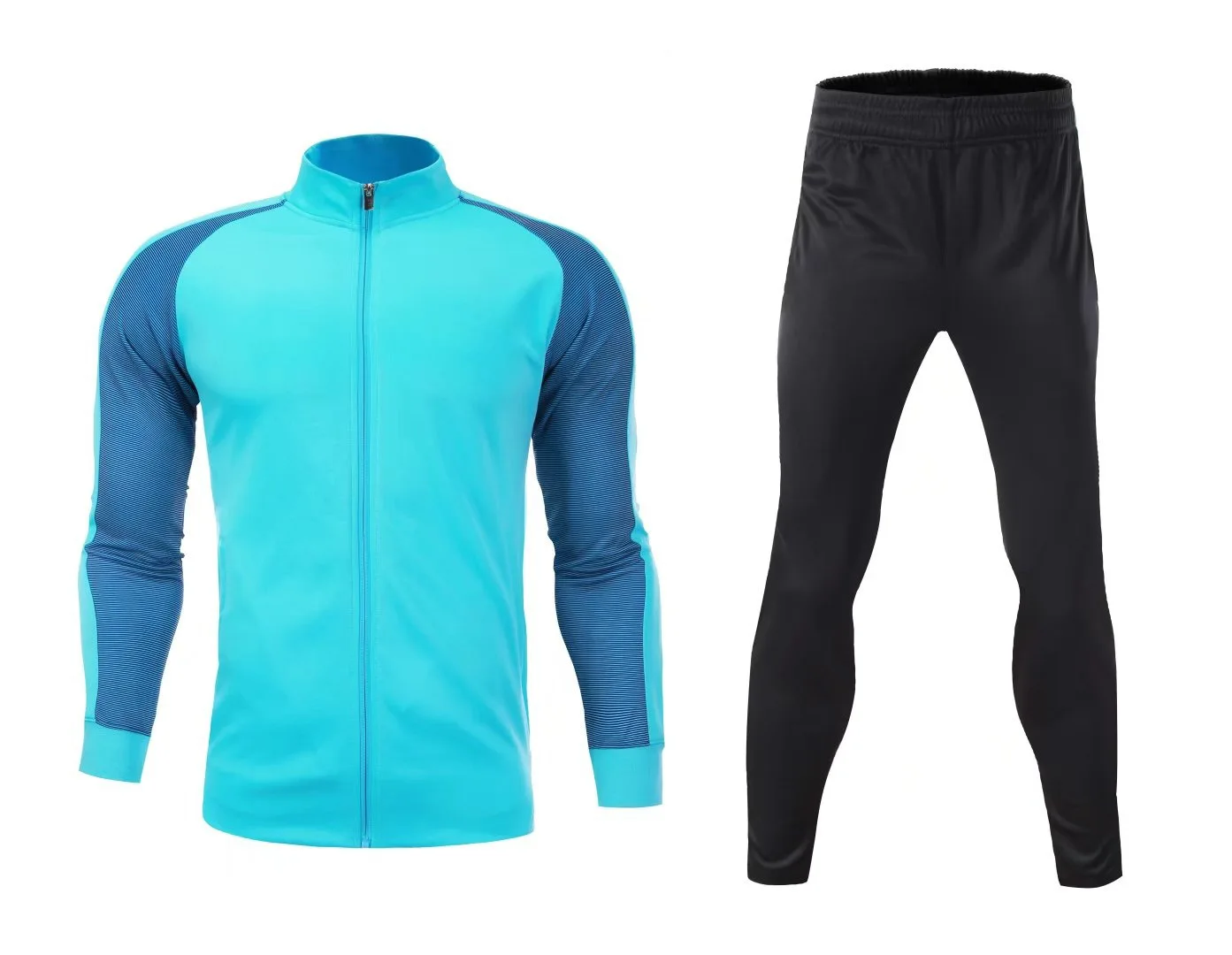 Custom Logo Full Zip Up Sweatsuit Kids Sportswear Two Pieces Training Suit Hot Sale Jogger Tracksuit For Men