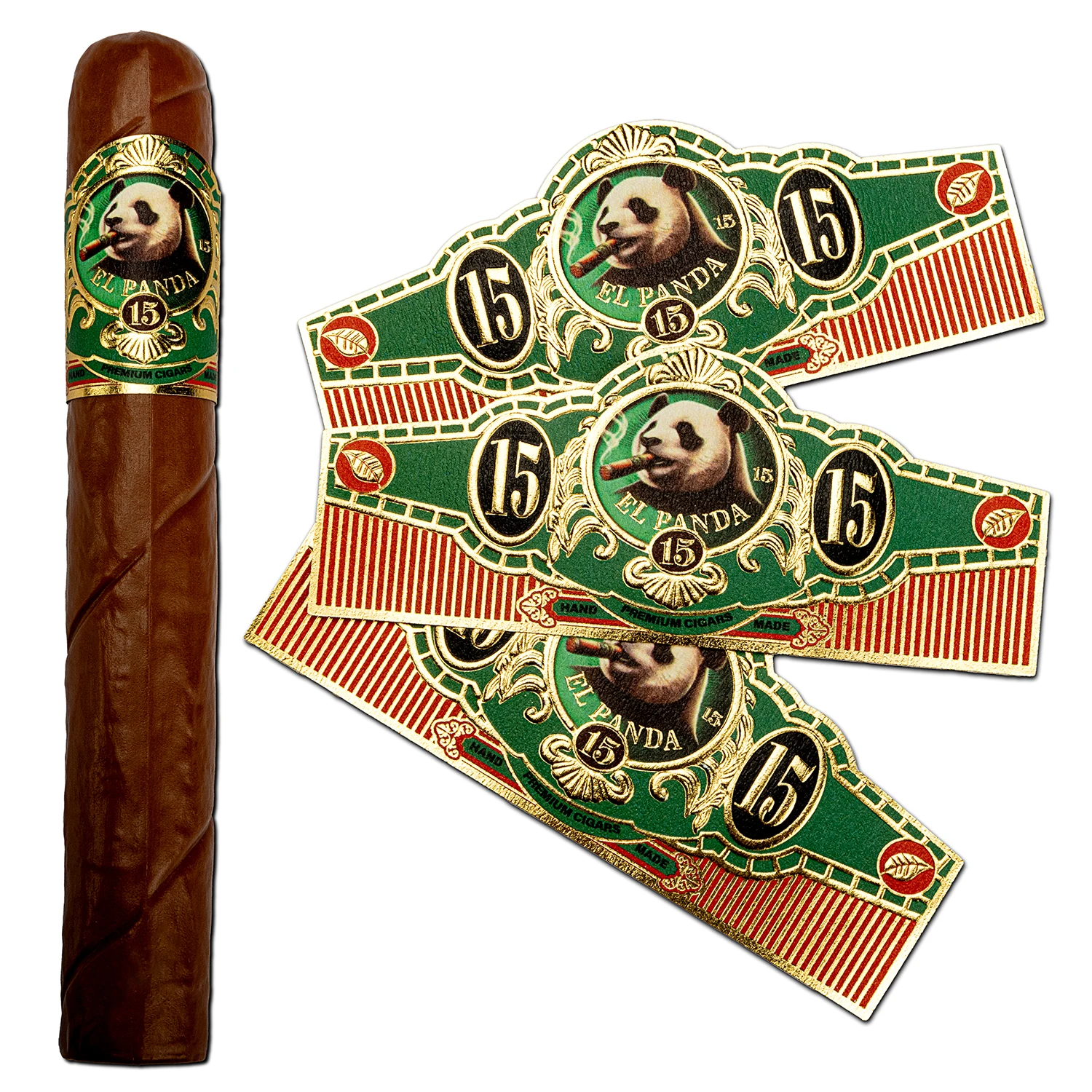 Shenzhen Manufacturer Embossing Cigar Bands Ring Printed Hot Stamped Gold Foil Waterproof Embossed Cigar Label