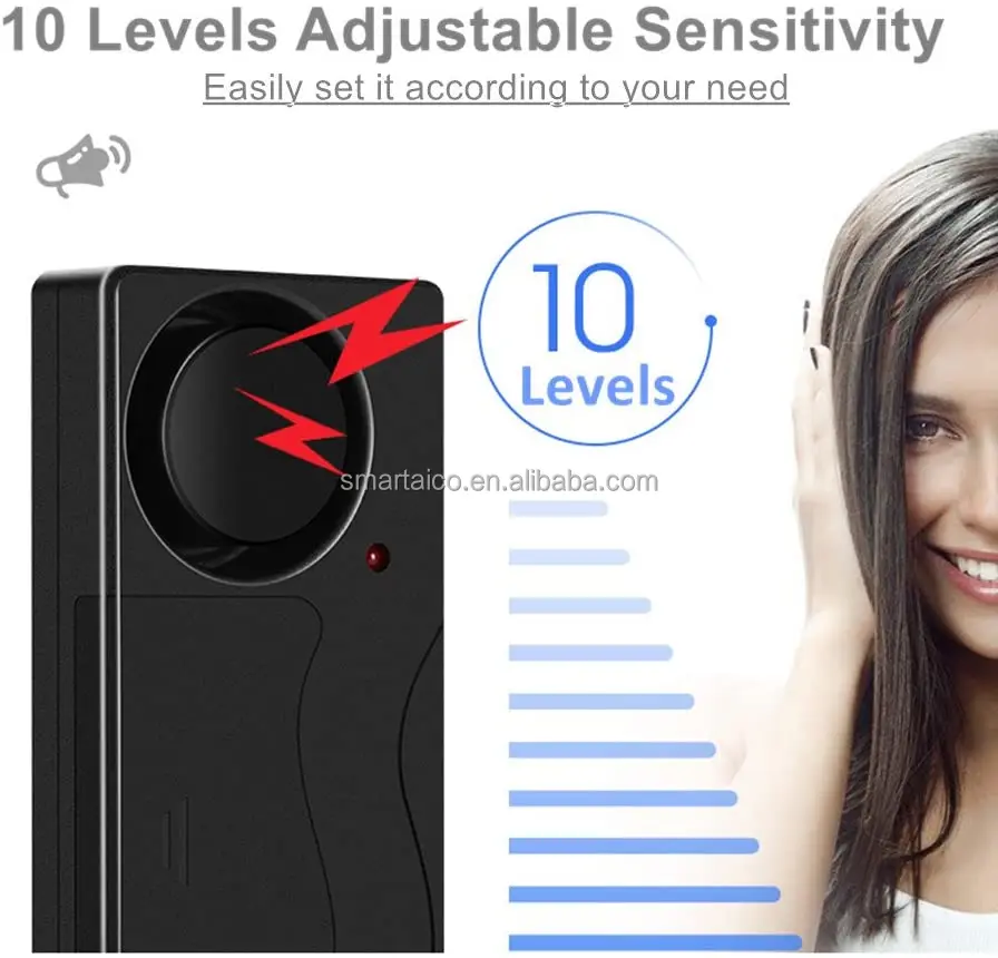 Wireless Anti-Theft Door Window Alarm Sensor Remote Control Door Window Magnetic Vibration Alarm