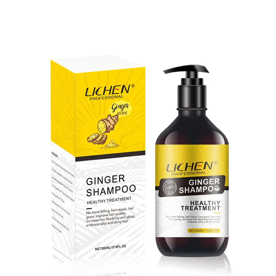 Private label ginger hair care shampoo anti hair loss make your logo GMPC with wholesale price