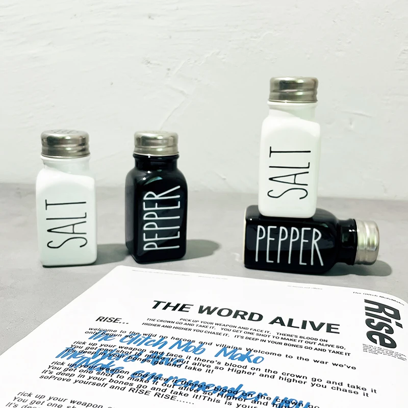 Новый стиль, шейкер для соли и перца, керамические бутылки с логотипом на заказ, набор бутылок для приправ для кухни, ресторана