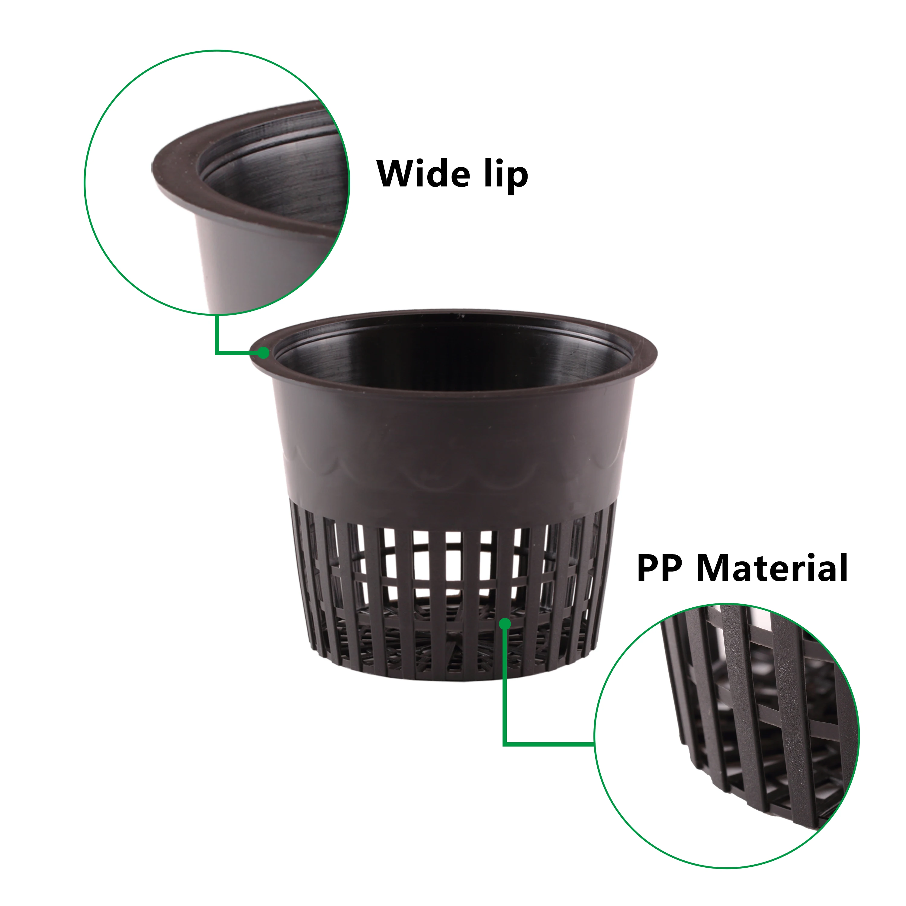3.75inch 25pcs plastic net cup Hydroponic Growing plant mesh net cup Direct delivery from overseas warehouse