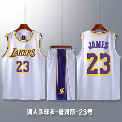 
Wholesale men and women sport jersey short o-neck James 23 and Kobe 24 Basketball suit men 2 piece set 