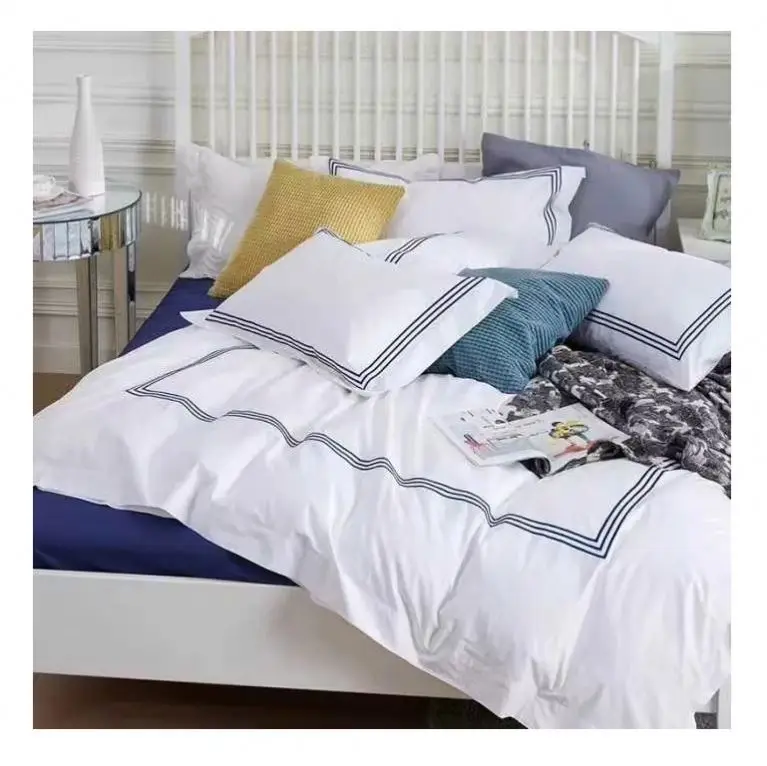 Korean bed sheet bedding set hotel 500 Thread count egyptian cotton bed sheet set luxury bedding sets bed sheet brand