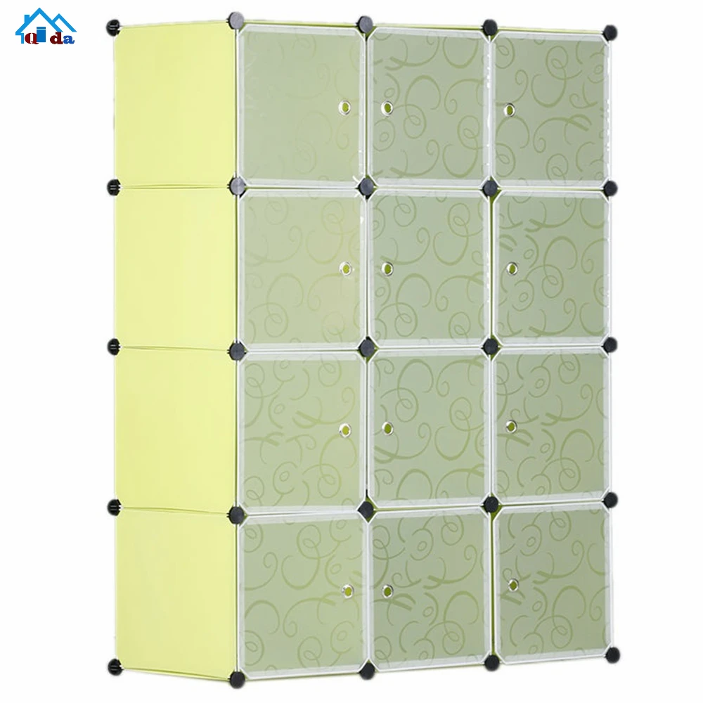 Foldable pp plastic material cube moving wardrobe