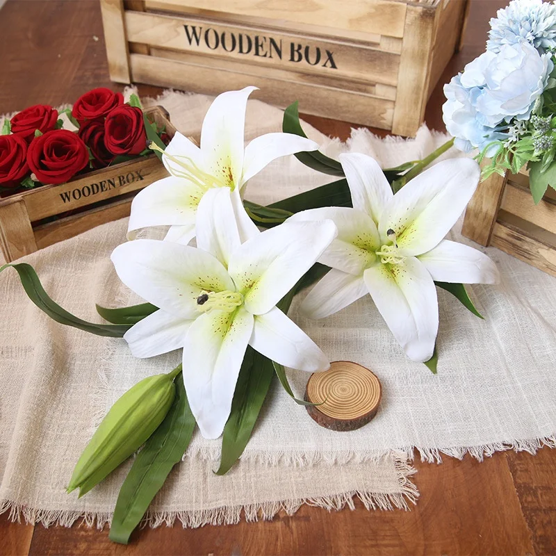 Artificial tiger lily flowers for home decoration and wedding party decorations