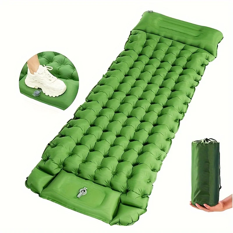Air Matress Ultra Light Durable Camping Self Inflating Sleeping Mat with Built-in Foot Pump Lightweight Sleeping Pad