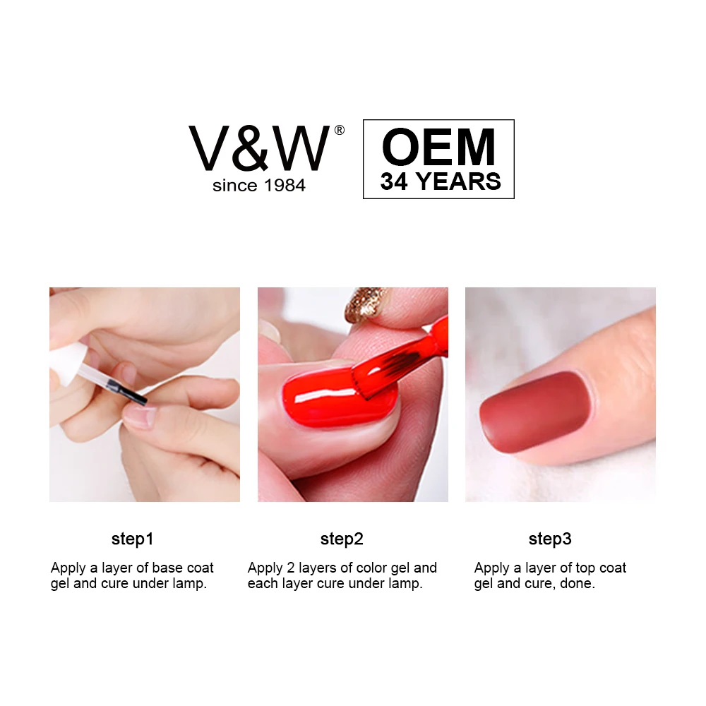 V&W OEM No Wipe Matte Top Coat Gel Polish