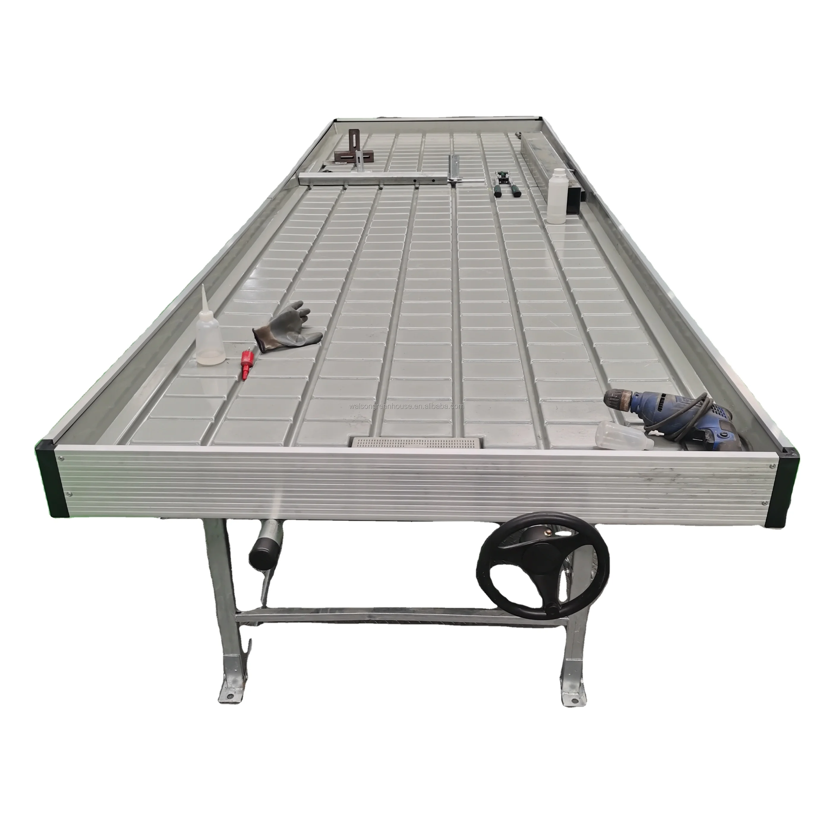 Automatic movable nursery tray ebb and flow rolling bench system ebb and flow table rolling benches grow equipment table