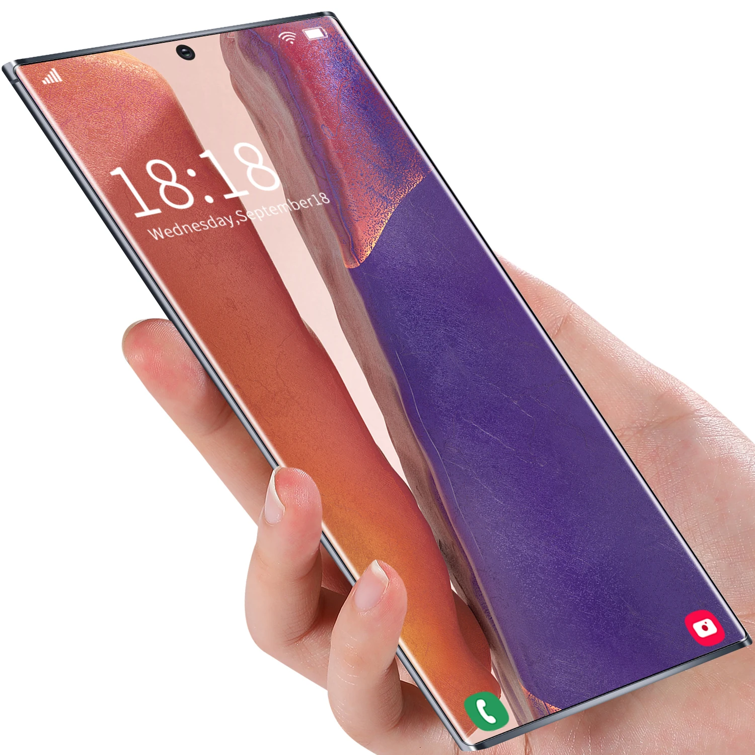  Оригинальный мобильный телефон Note20U + 4G 8 ГБ 256 глобальная версия 6 8-дюймовый большой экран разблокировка пальцами смартфоны Android