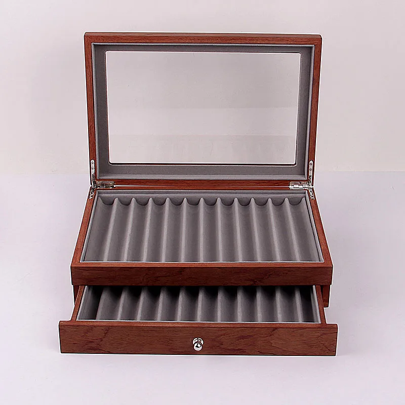 Экологичный 23 слота Чехол для ручки с бархатной внутренней винтажной подарочной