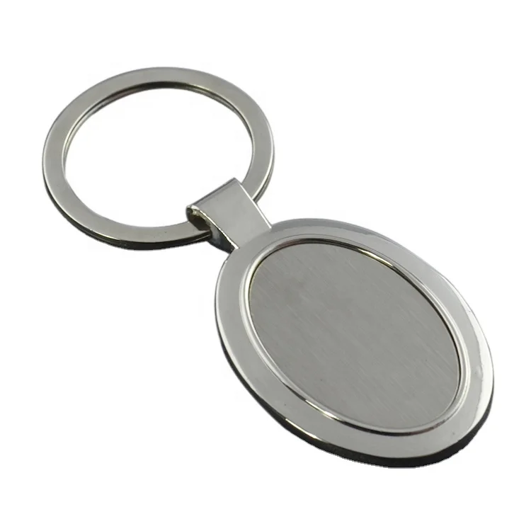 Oval Shape Blank Metal Promotion Keychain