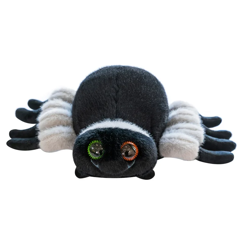 Creative Halloween toys black small spider doll Lucas real spider plush toys wholesale