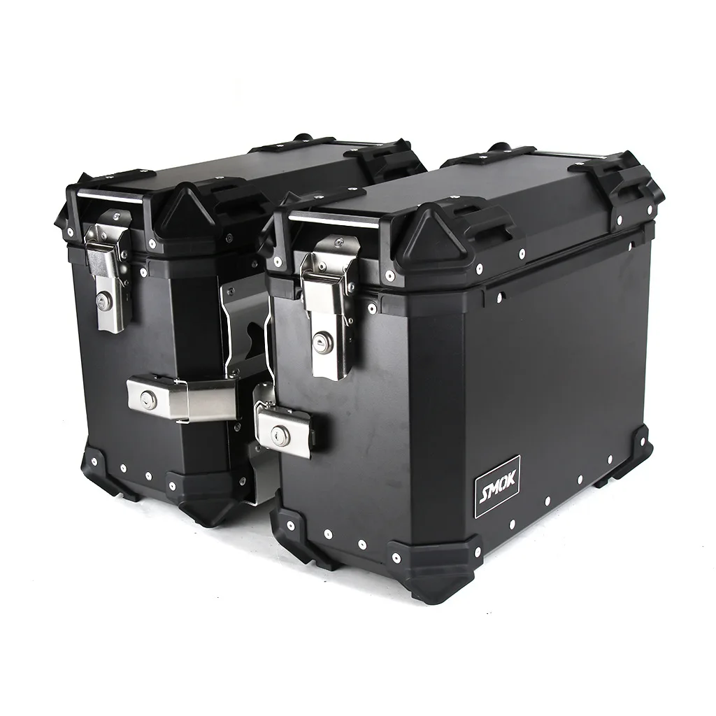 with general purpose bracket anti-fall anti-collision trunk travel essentials motorcycle 38L aluminum alloy side box