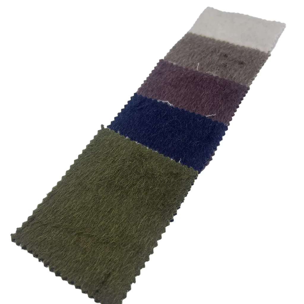 Fabric Manufacturer Double Face Long Hair Multi Color Heavy 30% Alpaca 70% Wool  Woven Winter Fabric For Coat ZZH24019