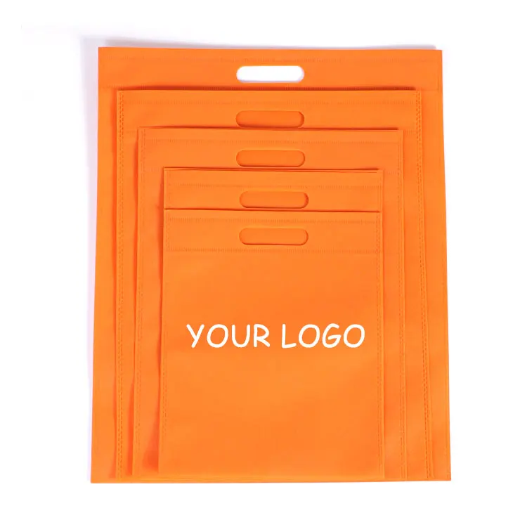 Cheap Custom Logo Print Die Cut Shopping Non-Woven Bags D Cut Non Woven Bag