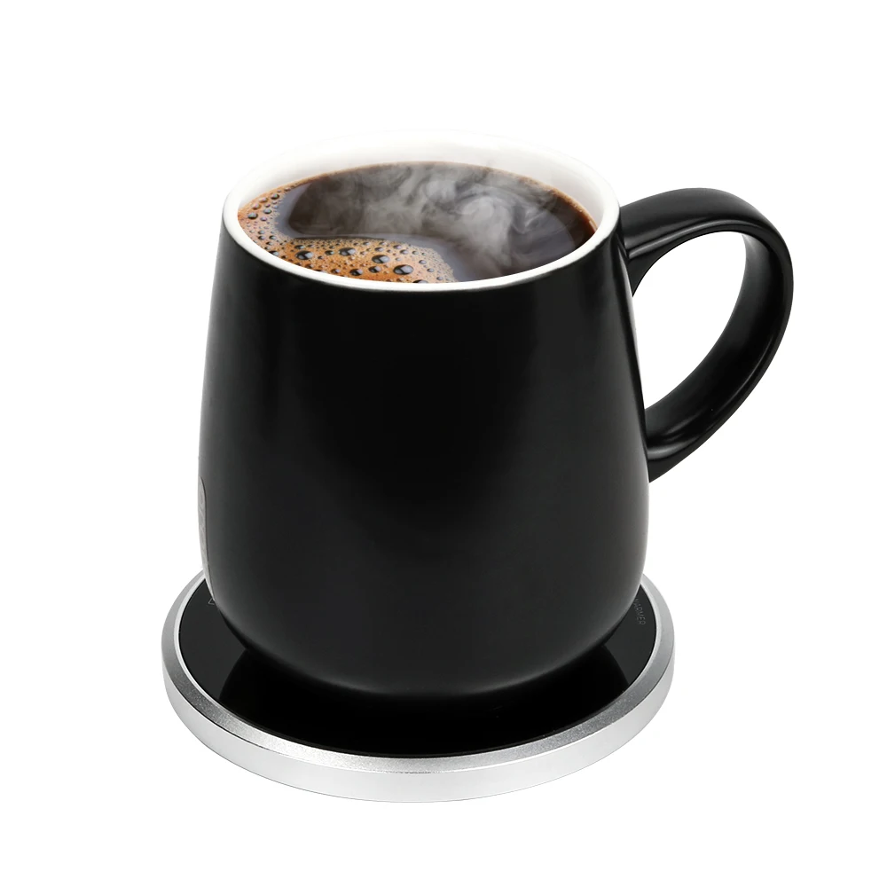 Smart thermostat 55 degrees ceramic cup electric warmer coffee cup with wireless charger