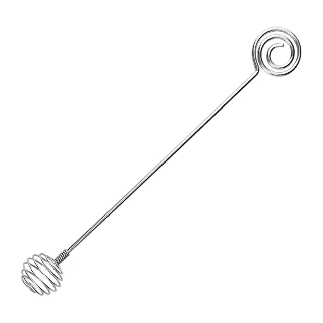 Hot Selling Stainless Steel Mixing Jam Honey Dipper Stick Coffee Stirrer Spoon  Honey Dipper With Unique Spiral Design