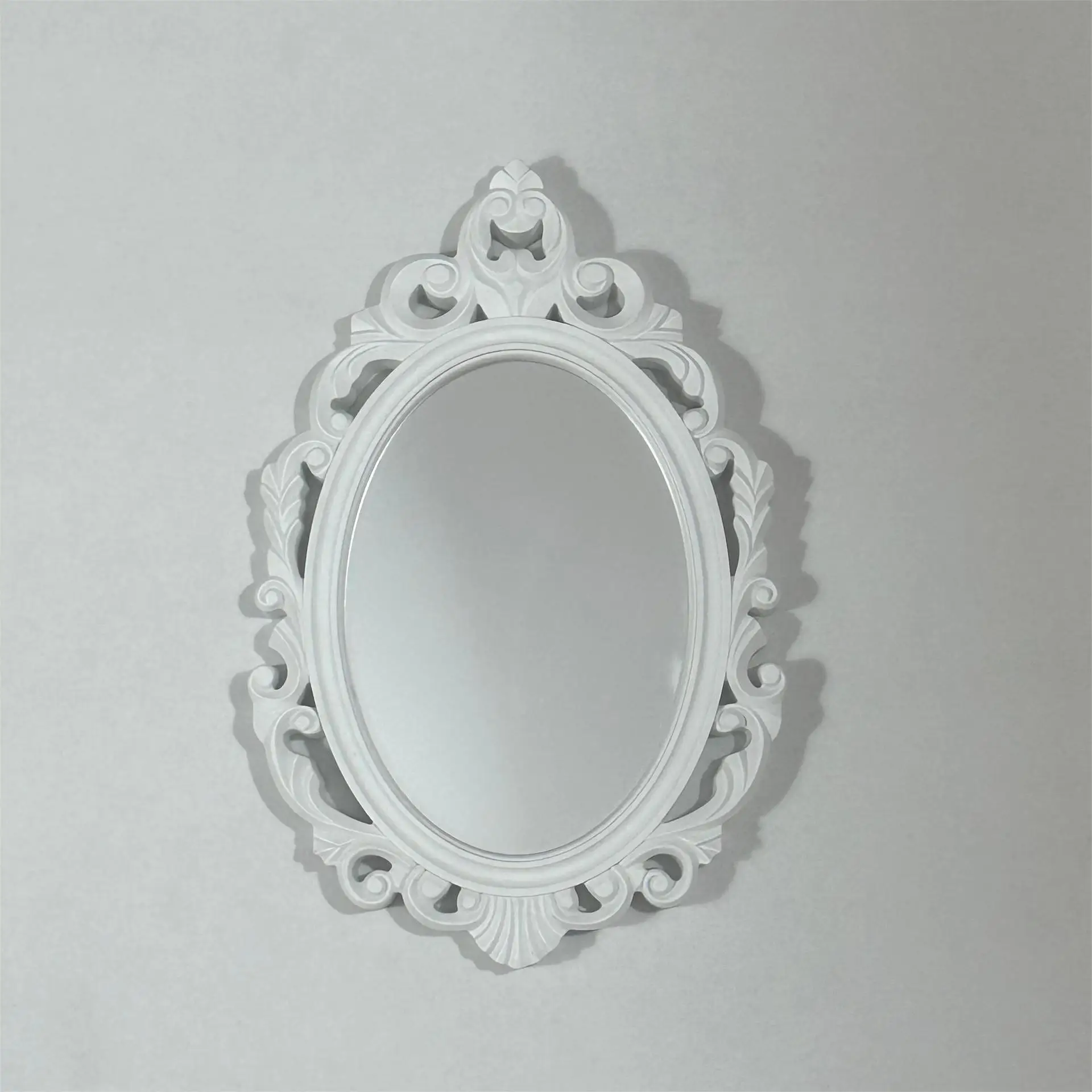 Classic wholesale custom vintage home art decor wall mounted mirror wall mounted oval mirror