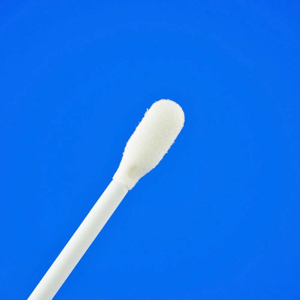 Disposable Taking Throat Foam Swabs / Pp Stick 100mm Length Foam Tip Swab