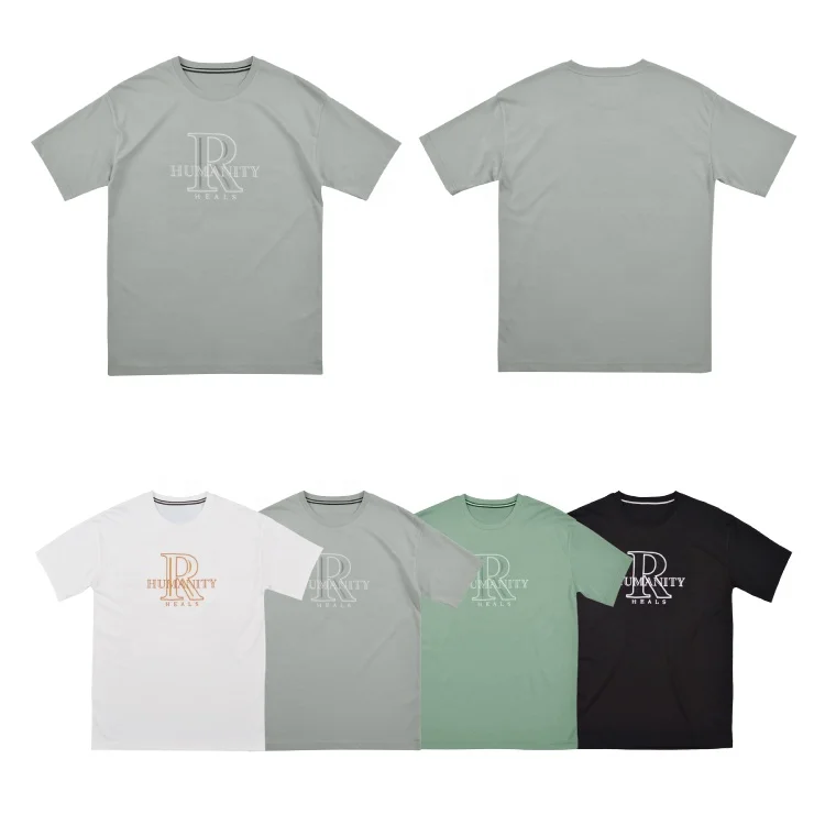 New Style Coolmax Cotton T-shirt Mens Crew Neck Short Sleeves Custom Logo T Shirt Embroidery