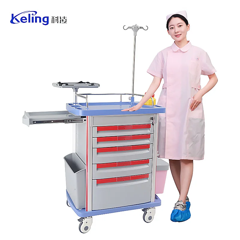 medical Trolley ABS Emergency Crash Cart Medical Trolley hospital emergency trolley