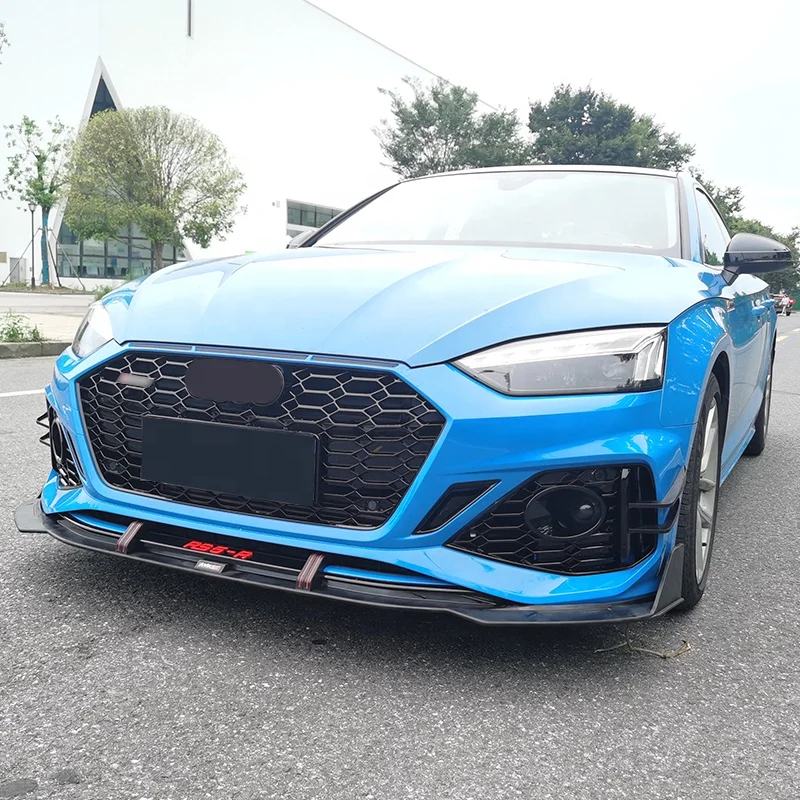 car body kits Gloss Black front bumper lip Splitter for Audi A5 RS5 B8.5 B9 2020 2021 2022