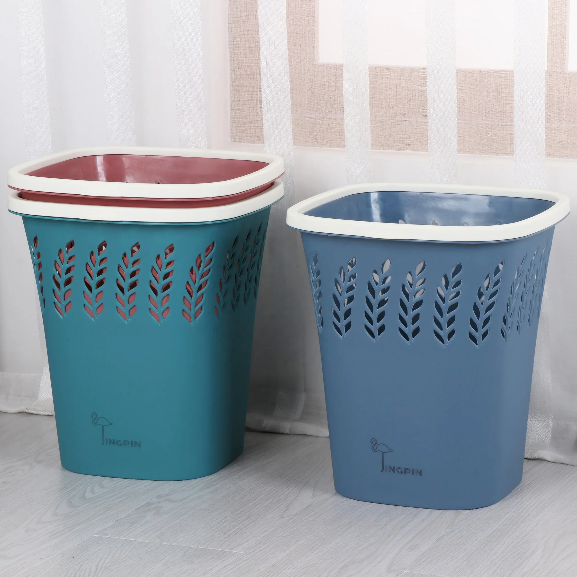 Factory Direct Supply Hi-Q Matte surface Trash Can Fixed Ring Waste Bin for Indoor