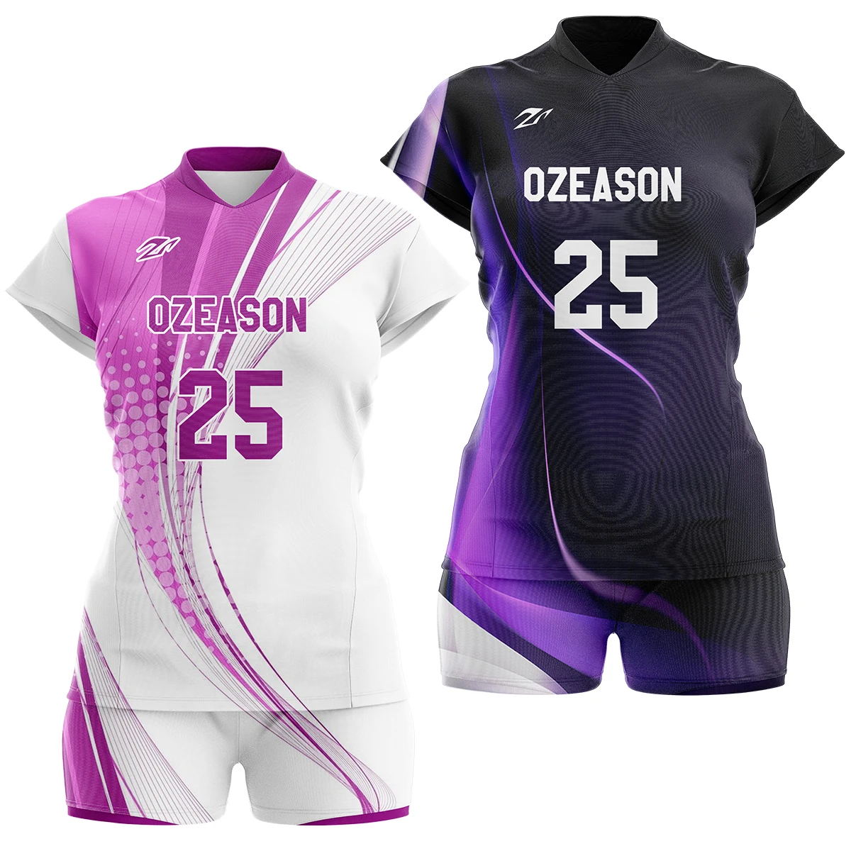 New design print volleyball jersey set custom quick dry breathable beach volleyball uniforms