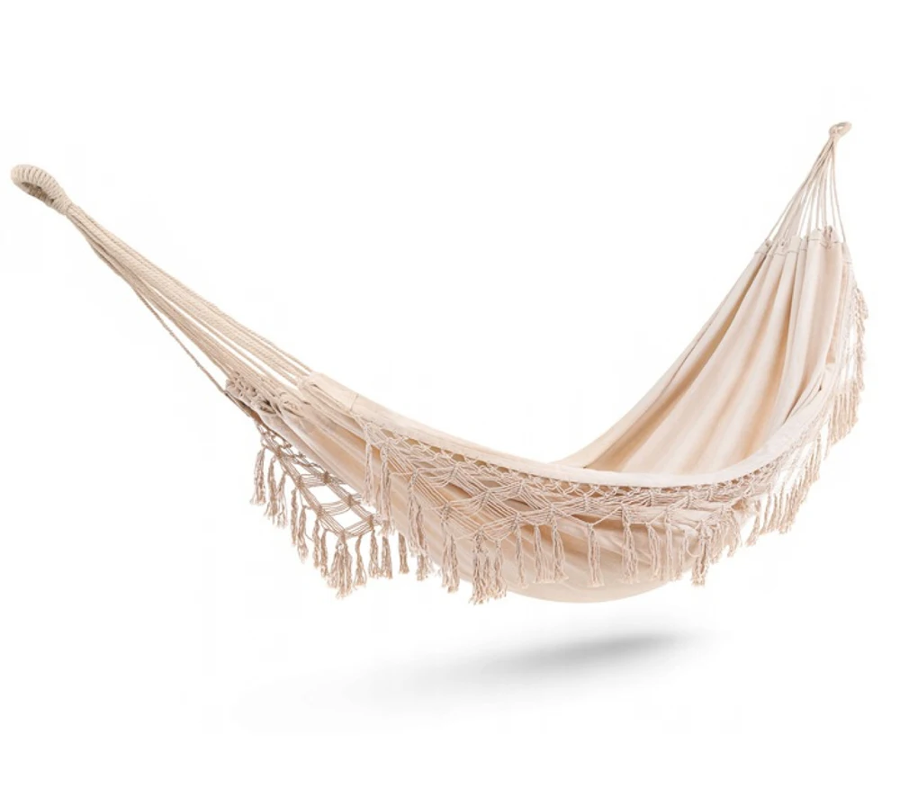 Canvas Indoor Outdoor  Swing Macrame Hammock Hamak Boho