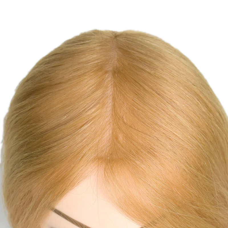 
24 inch Honey Blonde light colors cosmetology mannequins 100% Real Human Hair salon Practice Hairdresser Training Mannequin Head 