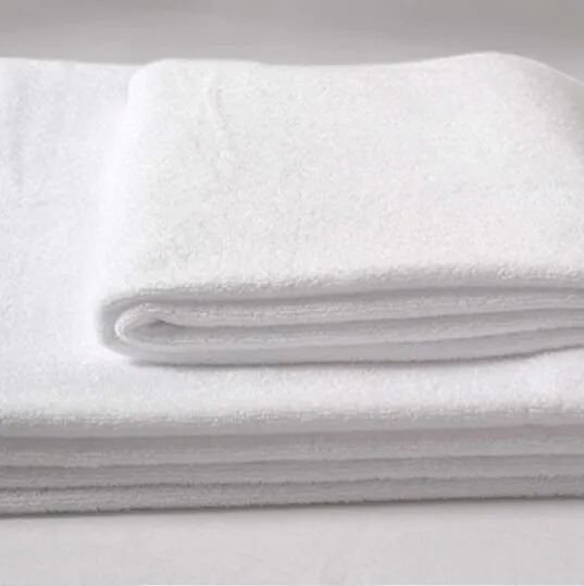 Custom Logo Size 100 Cotton Towel Water Absorbing Anti Slip Plain White Hotel Bath Mat