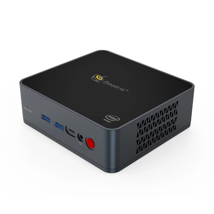 Intel Celeron J4125 Quad Core DDR4 8GB 128GB 256GB SSD Win 10 Beelink GK55 Mini PC with 1000M 2 LAN Wifi BT
