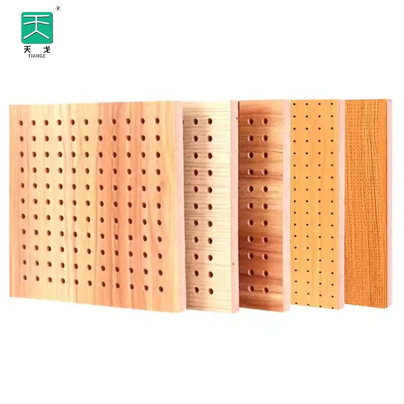 Building Project/TianGe 3M Solied Wood Decor Mdf Perforated Board 3D Model Design Wooden Acoustic Panels