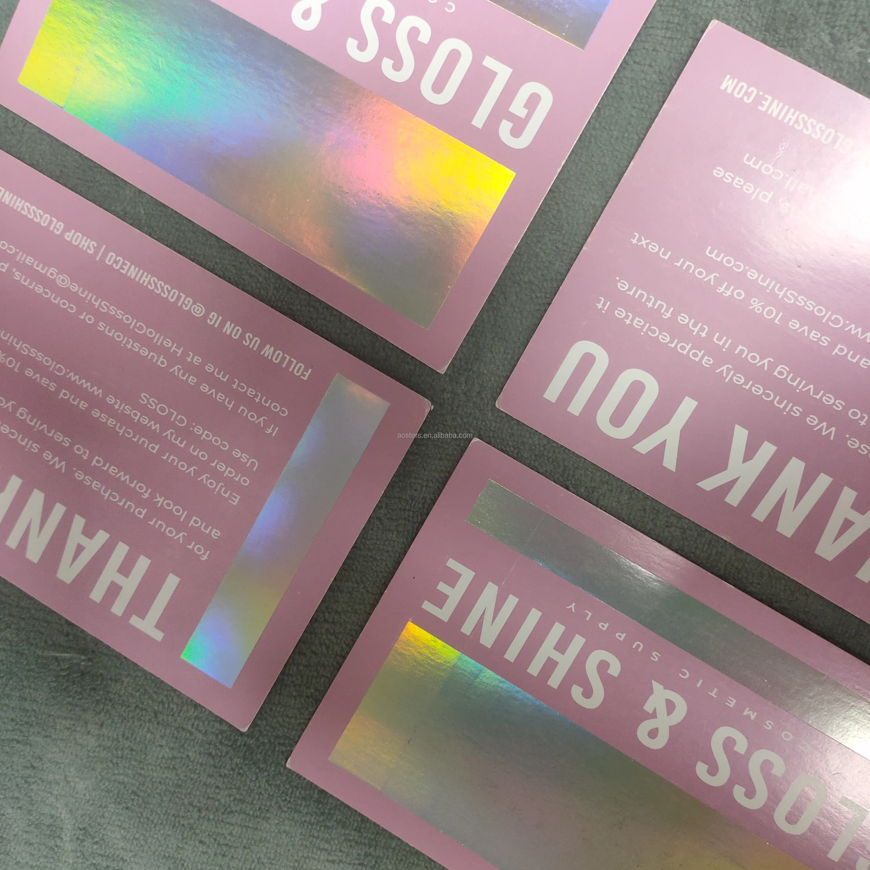 Luxury Gold Foil Greeting Cards Custom Printing Business Cards With Your Own Design Thank You Card for Small Business