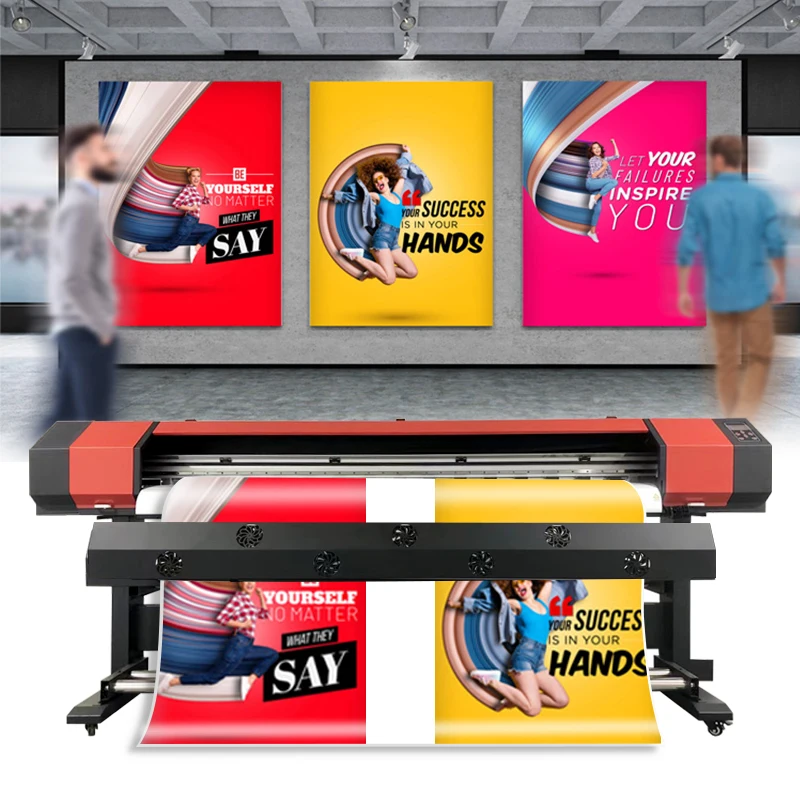 Digital banner printing machine 1.8m 3,2m advertisement printer with xp600 I3200 printhead for flex banner printing