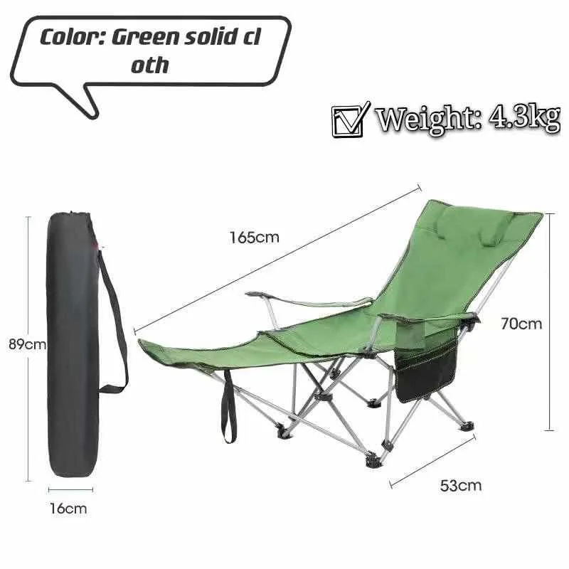 
Outdoor folding beach chair portable picnic barbecue fishing chair lunch break siesta hospital escort recliner 