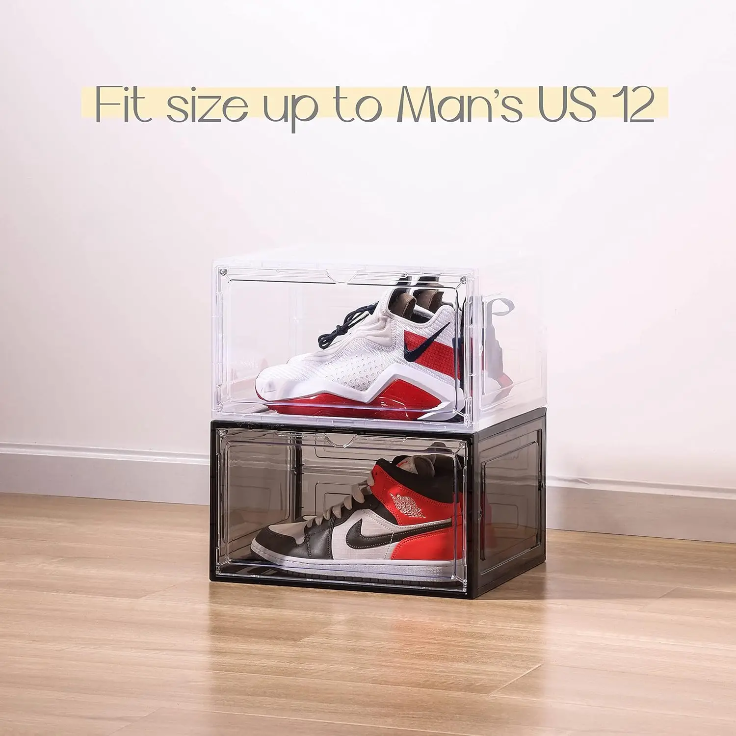 foldable shoe storage box  shoe box storage acrylic us warehouse