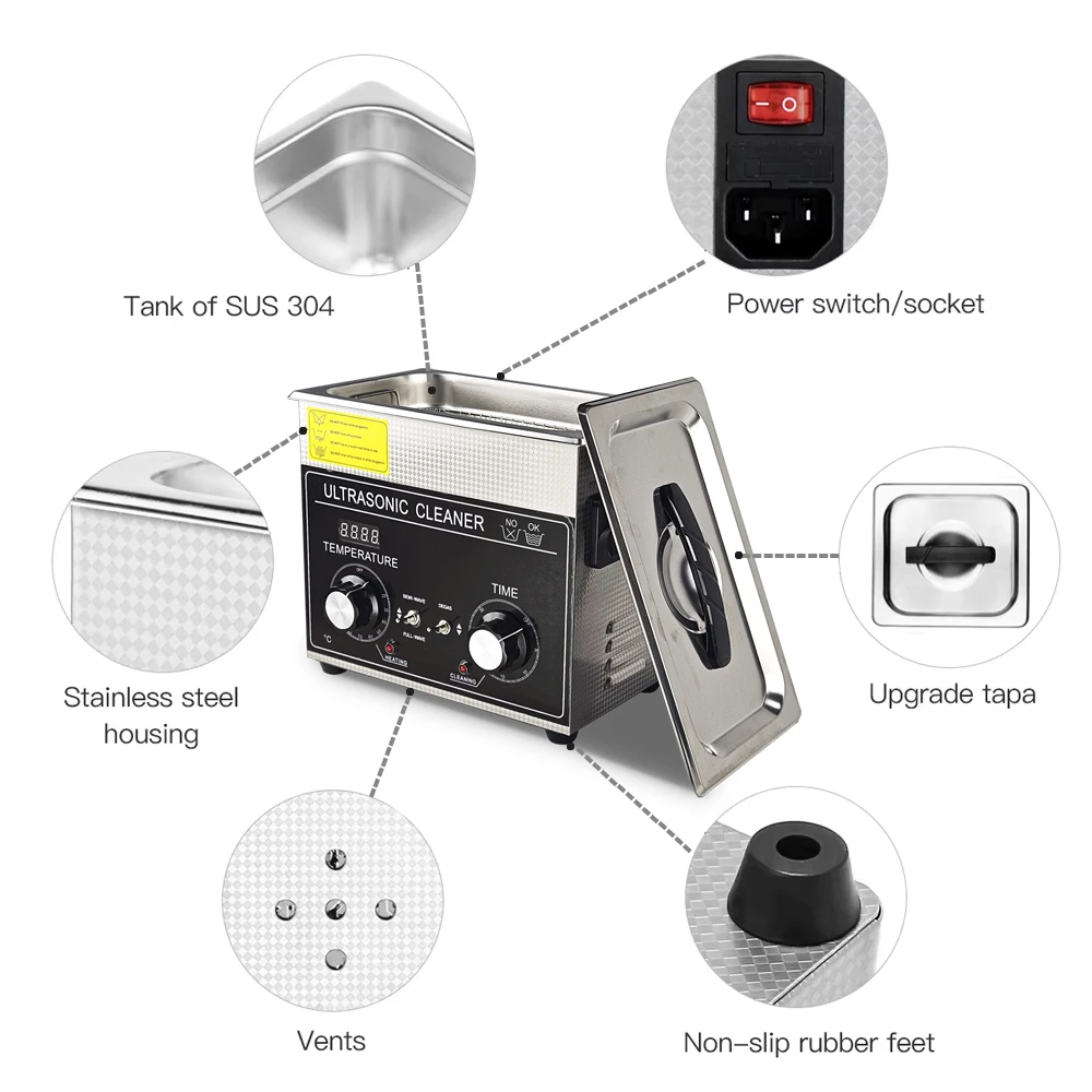 Ultrasonic Bath Parts Washer Machine Ultrasonic Cleaning Machine 19L Ultrasonic Retainer Cleaner