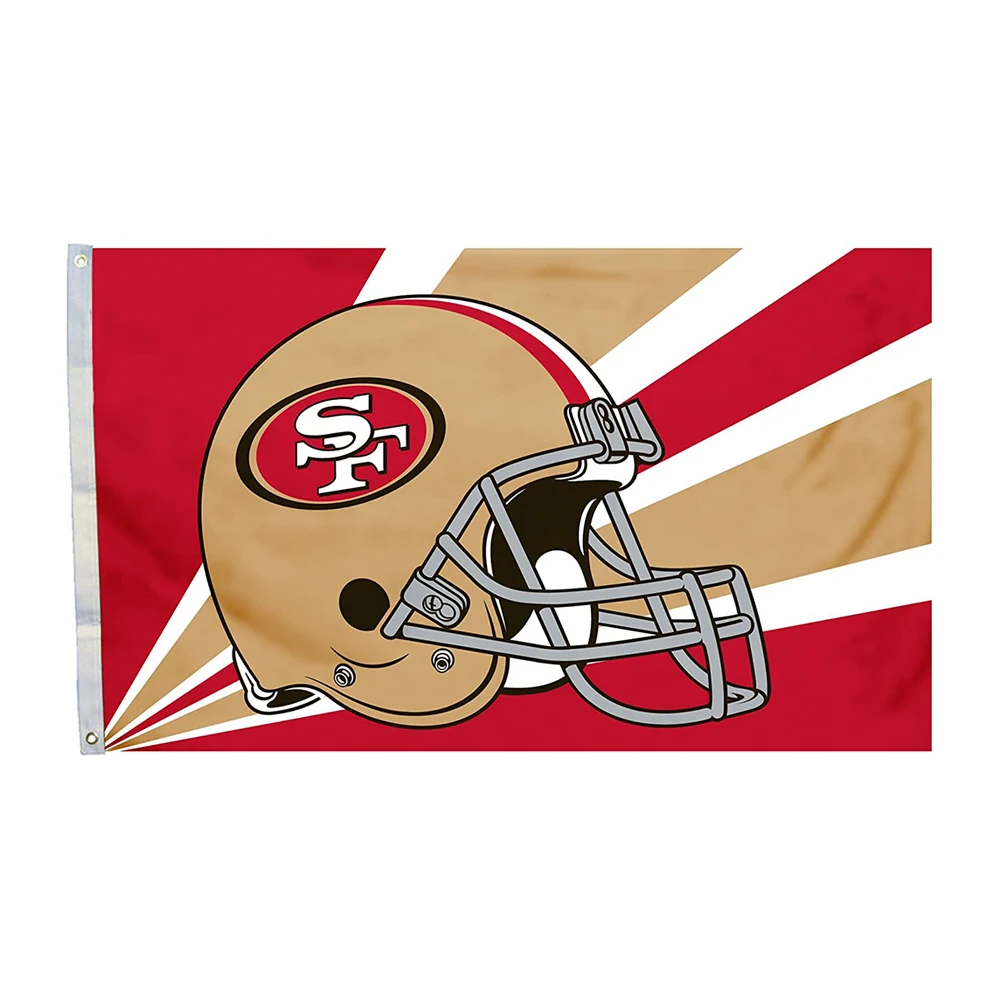 100% Polyester Banner Custom Designs With Grommets Helmet NFL Kansas City Chiefs 3 x 5 Flag