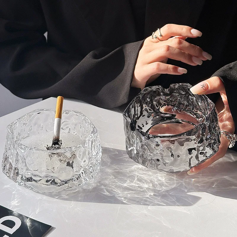 Clear Round Glass Ashtray Custom Made Smoking Cheap Ashtray for Hotel