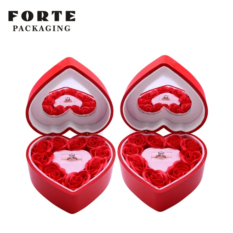 FORTE Bridal Hard Plastic Individual Foldable Flower Jewelry Gift Box